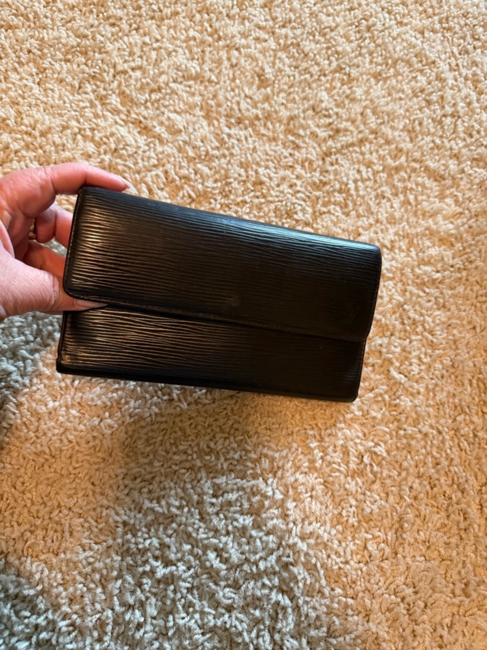 Louis Vuitton Black Textured Epi Leather Wallet